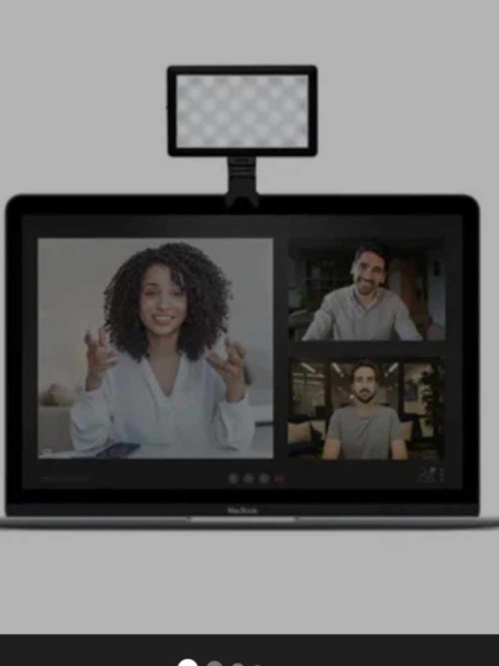 LED Video Light Panel for Laptop - Black